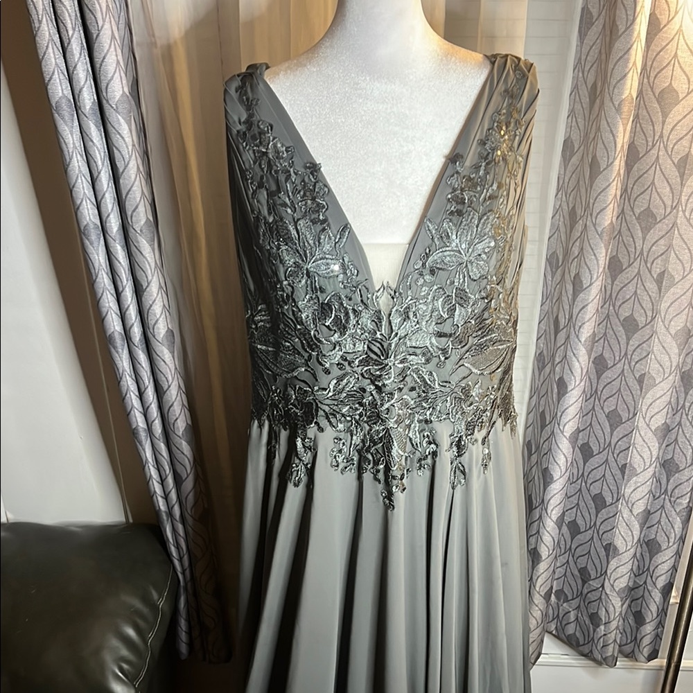 JJs House Charcoal Lace Gown